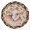 Farmhouse Kid Goat Coaster – 5"x5" Jute Table Accent by Earth Rugs