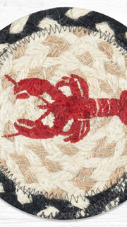 Durable reusable lobster printed coaster 5x5