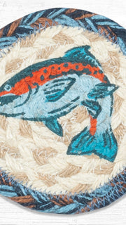 Decorative blue fish print coaster IC-443 for coffee table