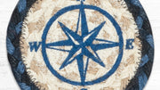 Compass rose design printed coaster for nautical home decor