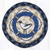 Coastal Seagull Coaster – 5"x5" Natural Jute Mat by Earth Rugs