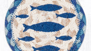 Fish design printed coaster for nautical or coastal home decor
