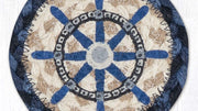 Earth Rugs ship wheel square coaster with ocean theme design