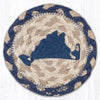 Martha’s Vineyard printed nautical coaster 5x5 square coastal décor