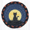 Cat and moon printed coaster 5x5 mystical gothic décor