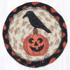 Earth Rugs crow and pumpkin coaster farmhouse fall design