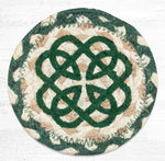 Earth Rugs Irish Printed Coaster 5"x5" Shamrock Design