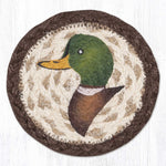 Earth Rugs Duck Print Coaster – Rustic Nature-Inspired Drink Protector 5"x5"