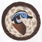 Earth Rugs Duck Coaster – Wood Duck Bird Print Rustic Farmhouse Style 5"x5"