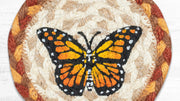 Spring Table Coaster – Natural Jute with Bright Butterfly Design