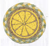 Earth Rugs Citrus Lemon Coaster – Bright Yellow Jute Accent, 5"x5"