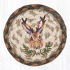 Earth Rugs Rustic Jackalope Coaster – 5" Jute Square with Mythical Portrait