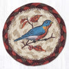 Earth Rugs Round Bluebird Coaster – 5" Nature-Inspired Jute Accent for Rustic Homes