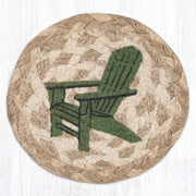 Rustic Outdoor Chair Coaster – Earth Rugs Natural Jute Table Mat