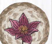 Garden-Inspired Drink Coaster – Lily Design on Natural Jute