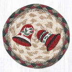 Earth Rugs Decorative Bell Print Coaster 5"x5" Absorbent Drink Pad