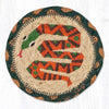 Earth Rugs Hand Stenciled Desert Snake Coaster for Rustic Tables