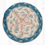 Earth Rugs Coastal Starfish Drink Coaster 5"x5" Nautical Accent