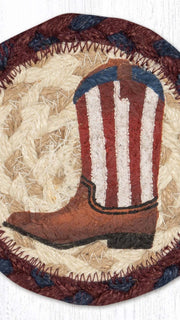 Western lodge cabin boot printed coaster rustic accent