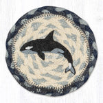 Earth Rugs Orca Printed Coaster for Drinks 5"x5" Nautical Ocean Design