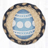 Spring Blue Easter Coaster – Braided Jute, Earth Rugs 5" Round
