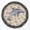 Coastal Dolphin Coaster – Earth Rugs Round Jute 5"x5"