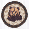 Earth Rugs Brown Bear Coaster for Rustic Living Room Décor