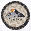 Alaska Travel Coaster – Earth Rugs 5" Round Jute Accent for Rustic Lodge Style