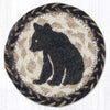 Rustic Bear Cub Coaster – 5" Round Jute Wildlife Accent by Earth Rugs