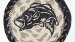 Lakehouse Fish Coaster – Earth Rugs 5-Inch Round Braided Jute Print
