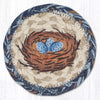 Earth Rugs Bird Nest Jute Coaster – 5" Round Rustic Tabletop Accent for Spring Decor