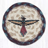 Earth Rugs Thunderbird Coaster – 5" Round Jute Accent with Tribal Symbol Design