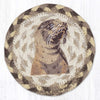 Earth Rugs Sea Lion Coaster – 5" Round Braided Jute for Coastal Table Decor