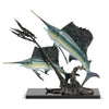 SPI Home Sailfish Going After Ballyhoo – Dynamic Coastal Resin Sculpture for Nautical Decor