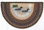 Earth Rugs Loon Patch Tread Slice Printed – Farmhouse Lodge Decorative Accent 18"x29"