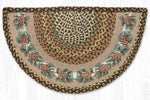 Decorative Printed Jute Slice Rug with Artwork – 29" by Earth Rugs