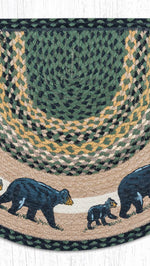 Handmade Mama & Baby Bear Printed Slice Rug 18