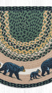 Handmade Mama & Baby Bear Printed Slice Rug 18