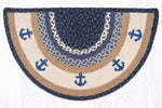 Earth Rugs Nautical Anchor Printed Slice Tread Jute Rug – 18"x29"