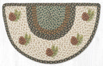 Earth Rugs Rustic Pinecone Entry Tread Rug – Hand-Stenciled Jute Slice, 18"x29"