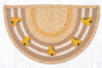 Earth Rugs Eco-Friendly Beehive Printed Jute Slice Stair Tread – 18"x29"