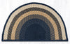 Light & Dark Blue/Mustard Braided Rug