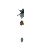 Brass Bird Garden Bell Decorative Outdoor Hanging Accent by SPI