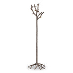 SPI Home Pinecone Coat Rack – Freestanding Cast Metal Hall Tree for Rustic Entryway, Cabin, or Lodge-Style Decor