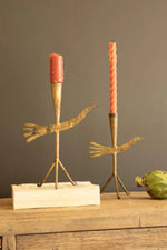 forged iron candle holders