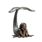 Jewelry Holder Stand 7" Aluminum Mermaid Earring and Ring Organizer for Vanity Decor by SPI
