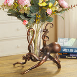 SPI Home Octopus Budvase Holder – 9" Nautical Aluminum Flower Vase Stand, Coastal Ocean-Inspired Decorative Table Accent