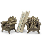 Together Forever Bookends – 7"H Metal Decorative Bookend Set by SPI Home