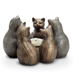 Candleholder Decor 6" Resin Cat Gathering Tabletop Accent for Living Room by SPI