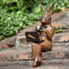 Coffee Break Figurine – Whimsical Garden Ledge Sitter
